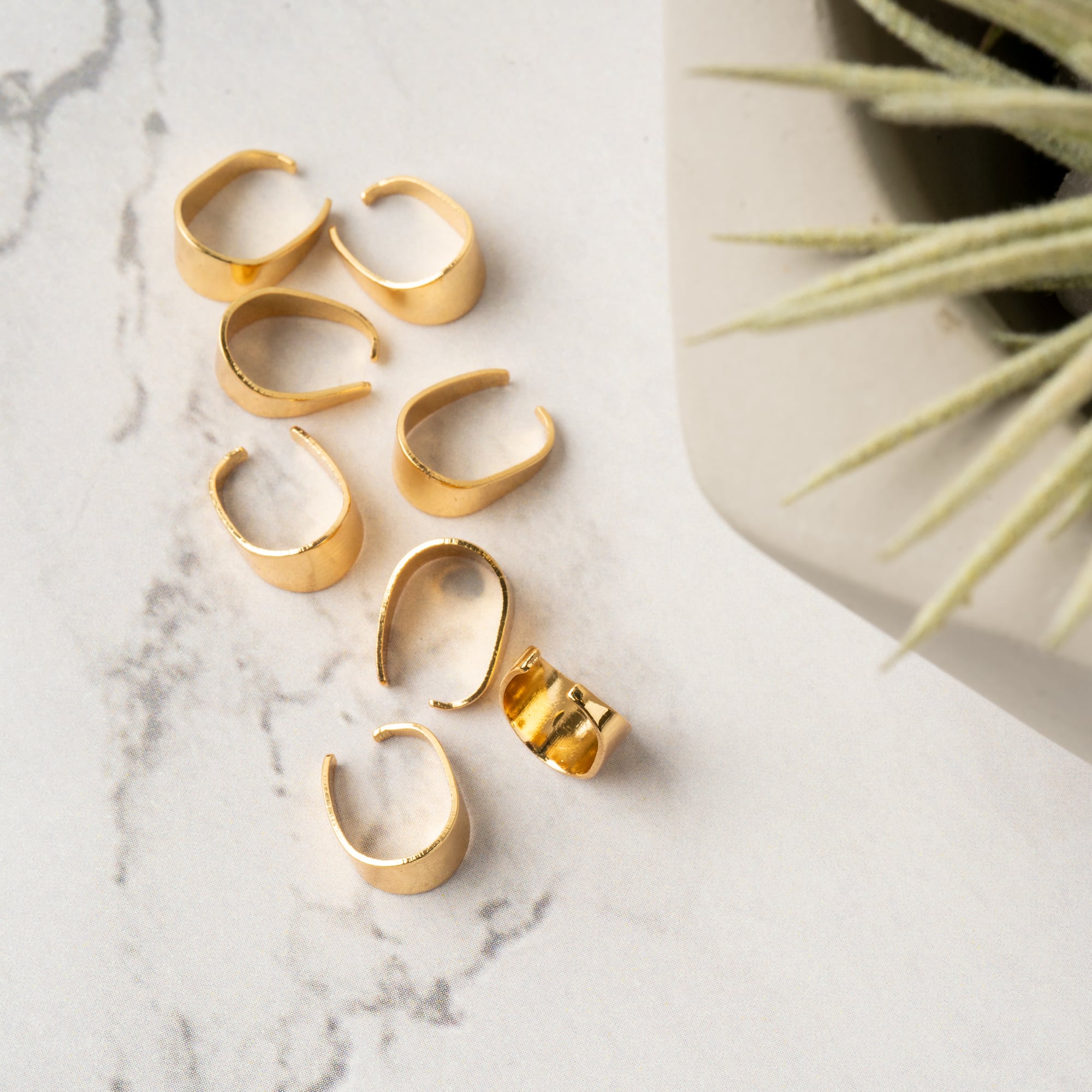 10mm 18K Gold-Plated Pinch Bails by Bead Landing™